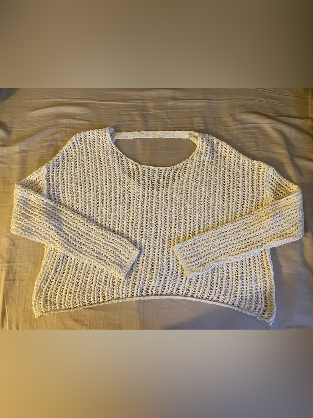 Blue Rain x Francesca’s Cream Open-Knit Sweater